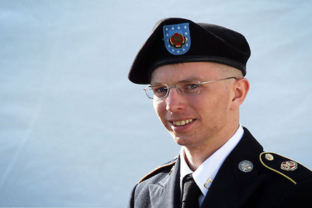A photograph of Chelsea Manning in uniform.